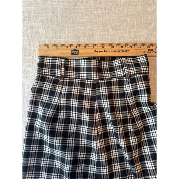 Divided‎ By H&M Black And White Plaid Punk Schoolgirl Mini Skirt Size 0 - Picture 3 of 6